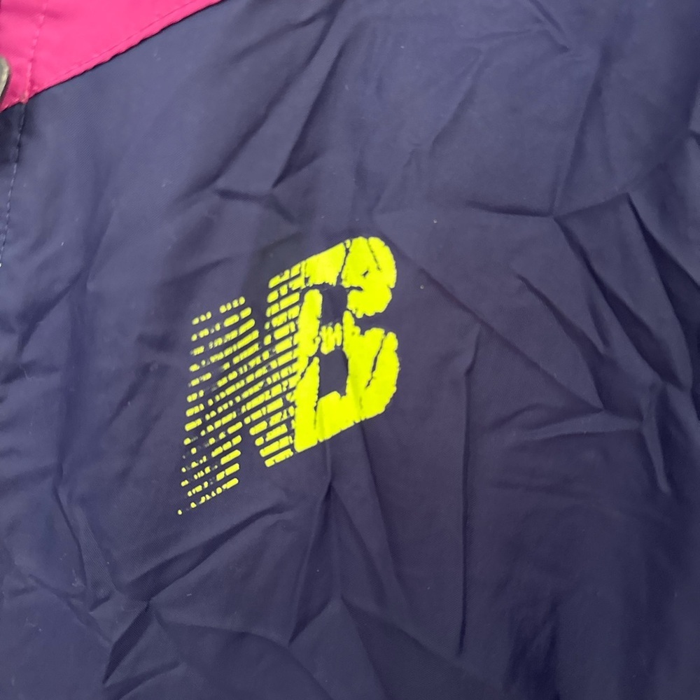 VTG 80s New Balance Vibrant Colorful Hooded full Zip Windbreaker track jacket - Picture 7 of 11